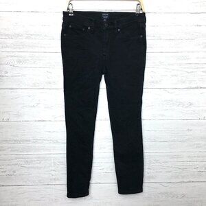 J. Crew Women's Black Skinny Jeans 8" Mid Rise Stretch size 27 length 27"
